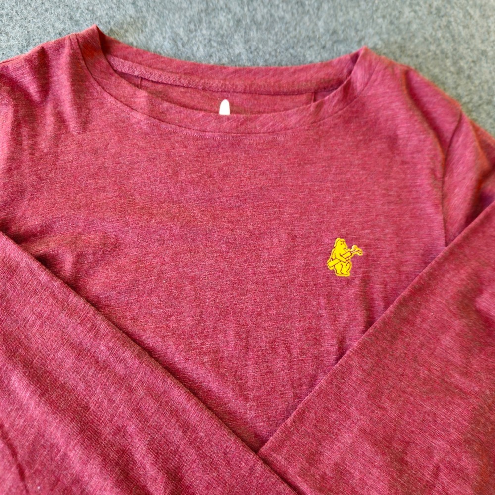 Johnnie-O‎ Womens Addison Maroon Long Sleeve Golf Shirt Sz Large Activewear Prep